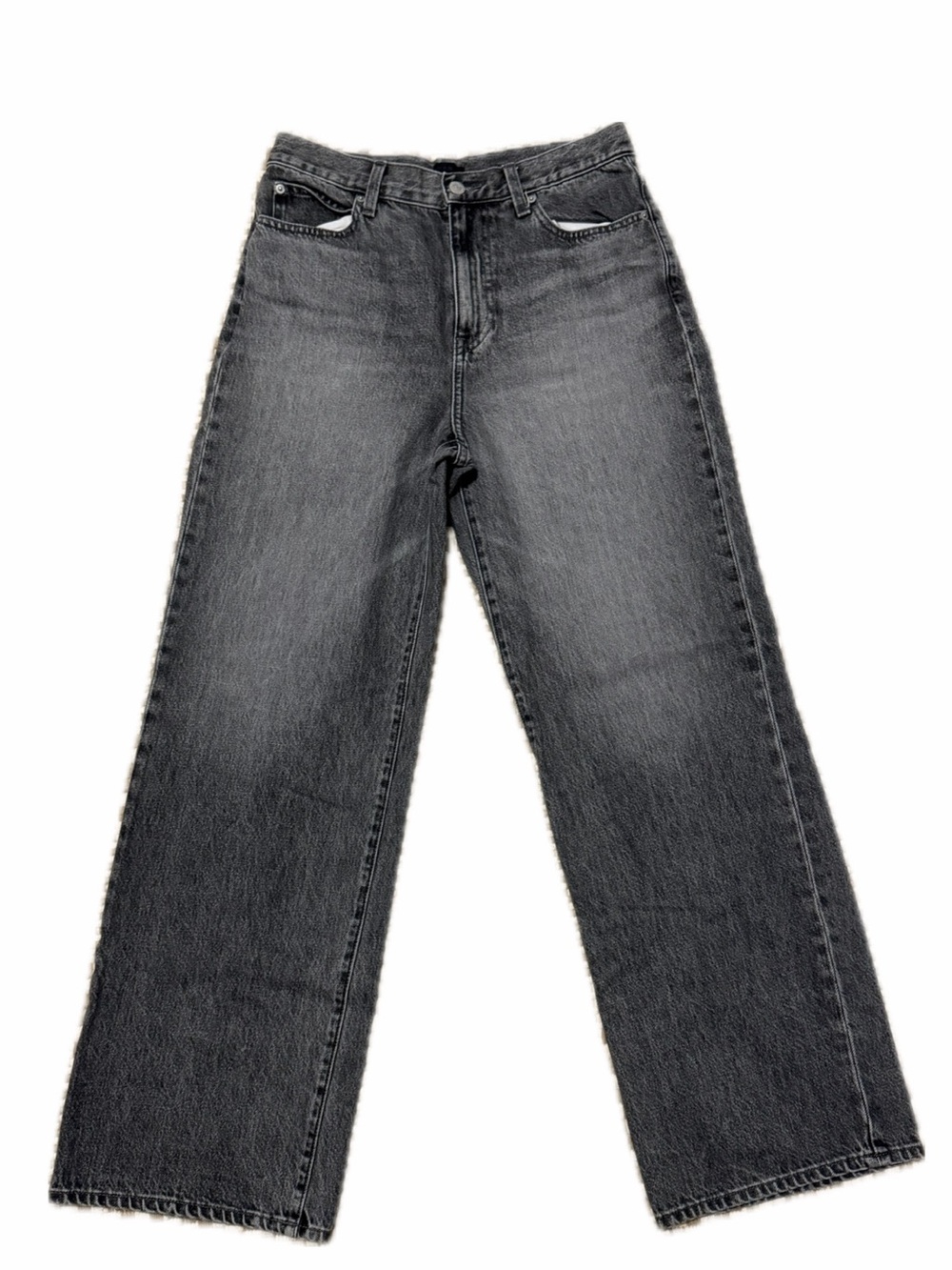 Uniqlo Black High-Rise Wide-Leg Jeans